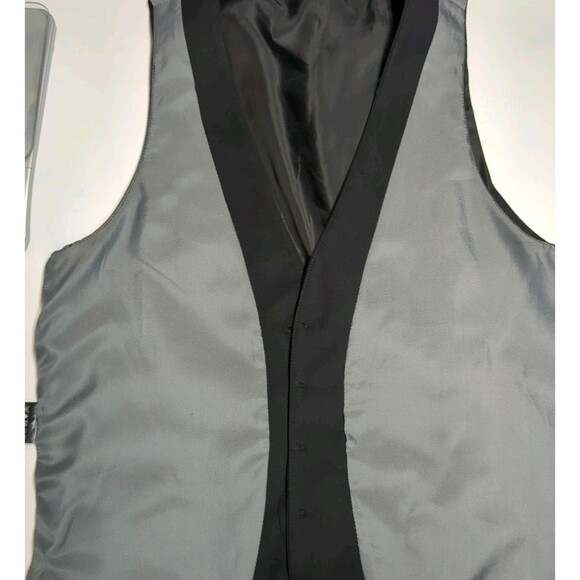 H&M Dress Vest Men US 36R EUR 46 Wool Blend Lined Button Front Black Unisex - Picture 10 of 12